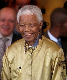 Nelson Mandela menjelang hari lahir ke-90 di Johannesburg pada Mei 2008