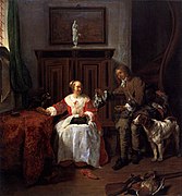 Le Cadeau du chasseur (1658-1660), de Gabriel Metsu.