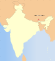 Thumbnail map of India with Sikkim highlighted