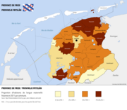 Aire de diffusion du frison occidental.