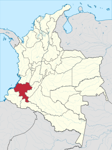 Letak Departemen Cauca di Kolombia