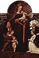 Die Darmstädter Madonna von Hans Holbein d. J., 1525/26, 1528 entstand im Auftrag von Jakob Meyer zum Hasen, der zusammen mit seiner Familie als Stifter dargestellt ist.