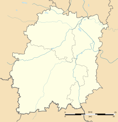 Mapa konturowa Essonne, po prawej znajduje się punkt z opisem „Auvernaux”