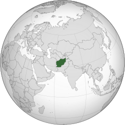 Location of Democratic Republic of Afghanistan