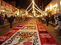 Image 62Sawdust carpet made during "The night no one sleeps" in Huamantla, Tlaxcala (from Culture of Mexico)