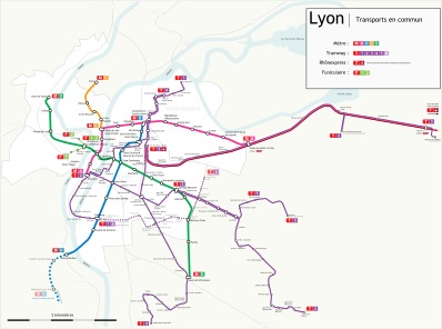 Map of Lyon