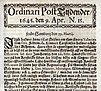 PoIT, numéro 15, 9 avril 1645.