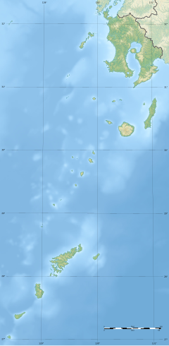 悪石島の位置（鹿児島県内）