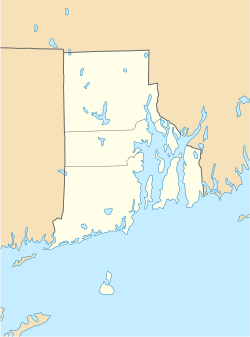 Mapa konturowa Rhode Island