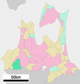 西目屋村位置図