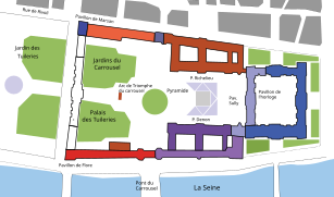 Le palais du Louvre : étapes de la construction.