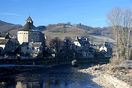 The Lot river in Sainte-Eulalie-d'Olt