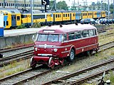 Schienen-Straßen-Omnibus van de Deutsche Bahn te Hoorn; 28 juni 2003.