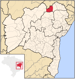 Localização de Juazeiro na Bahia