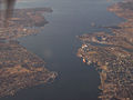 Sydney Harbour with Point Edward, Westmount, and downtown Sydney visible