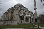 View of the mosque's northeast side and its external portico