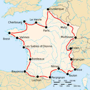 1925 Tour de France rotası