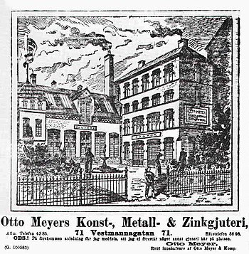 Tidningsannons från omkring 1900.