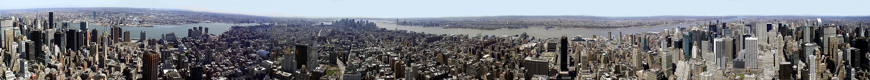 Manhattan vom Empire State Building aus gesehen (360°-Panorama)