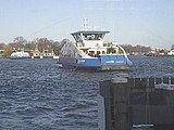 Ferry seen from De Ruijterkade.