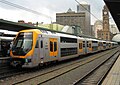 Um trem double-decker em Sydney, Austrália.