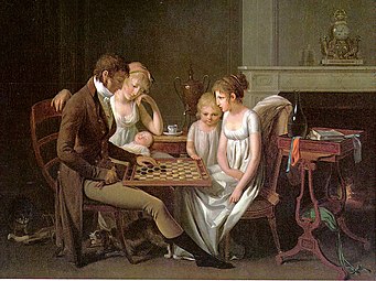 Jeu de dames (vers 1803), localisation inconnue[51].