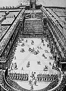 梵蒂冈美景中庭（英语：Cortile del Belvedere）的骑兵竞技表演，1565年