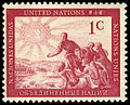 Image 25The first United Nations stamp issued in 1951. (from United Nations Postal Administration)