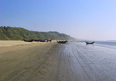 Tengerpart Cox's Bazar közelében