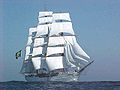 Cisne Branco on open sea