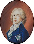 Gustav IV Adolf avporträtterad myndighetsåret av Johan Erik Bolinder. (1796)