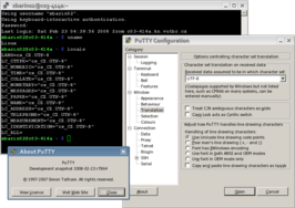 PuTTY met configuratiescherm