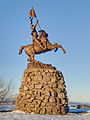 Statuja e Zhan d'Arkut e ngritur në vitin 1909 në ish kufirin me Alzasë-Lorenën