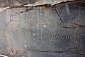 A graffito left by explorer Henry Morton Stanley of New York Herald