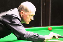 Steve Davis playing snooker