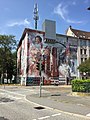 Iltisbunker in Kiel-Gaarden mit Kunstwerk zum Matrosenaufstand 1918 Shahin Charmi