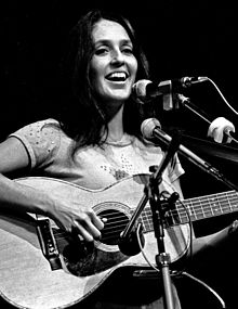 Joan Baez playing on stage in a Hamburg TV studio, 1973