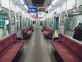 9020系の車内（モケット更新前）