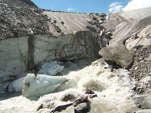 Transport de roques i sediments en una glacera