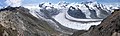 220°-Panorama vom Gornergrat (aus 50 Bildern zusammengesetzt, ≈77,4 MPixel)