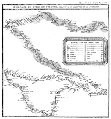 Itinéraire de son voyage en Pologne (1760-1762), avec détails minéralogiques[27].