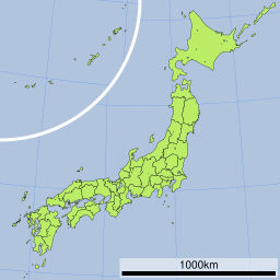 鳥取砂丘の位置（日本内）