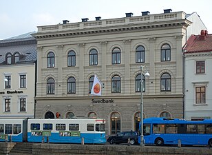 Riksbankshuset i Göteborg på Södra Hamngatan 27. Idag används huset av Swedbank.