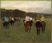 Edgar Degas, Longchampdagi poyga otlari, 1873-1875