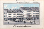 Südwestliche Straßenseite: Zwischen Trierschem Institut und Augustusplatz, um 1890