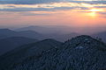 Vue des monts Great Smoky depuis le mont Le Conte.