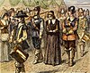 Mary Dyer wird zur Hinrichtung auf dem Boston Common geführt, 1. Juni 1660 (unbekannter Künstler, 19. Jh.)