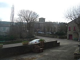 The church and surroundings in Bouisse