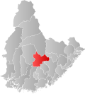 Kart over Evje og Hornnes