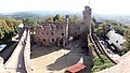 Das Auerbacher Schloss vom Nordturm aus gesehen (aus 12 Bildern zusammengesetzt)